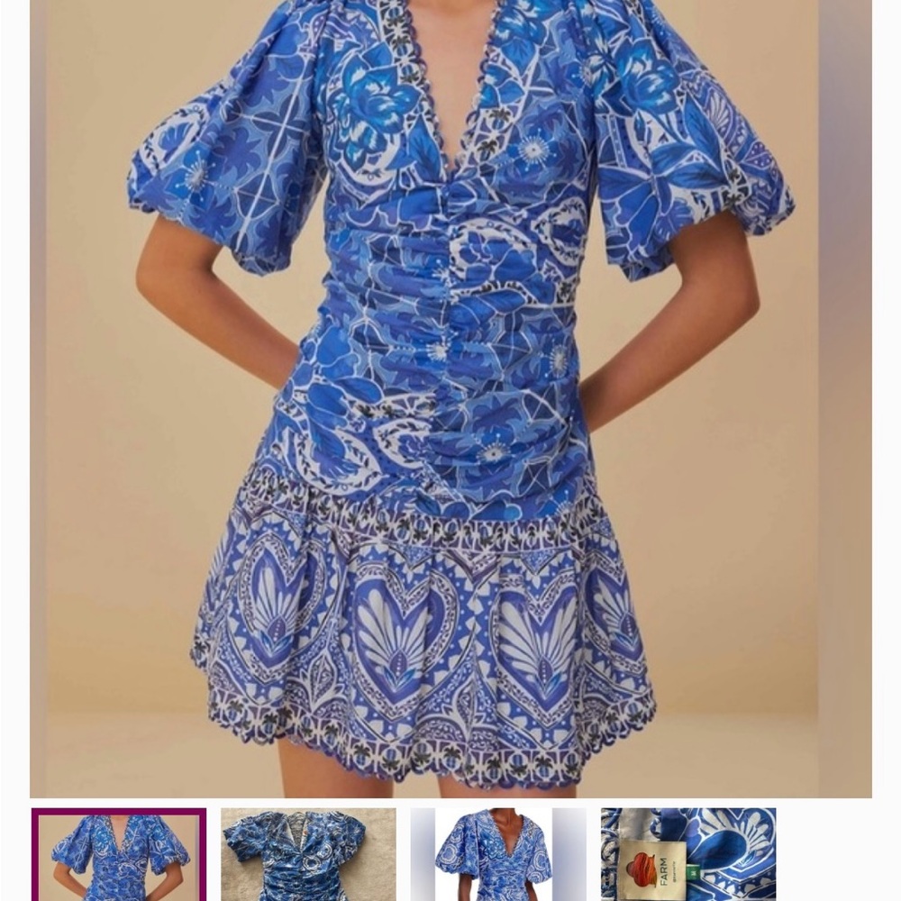 Blue Floral Farm Rio Mini Dress